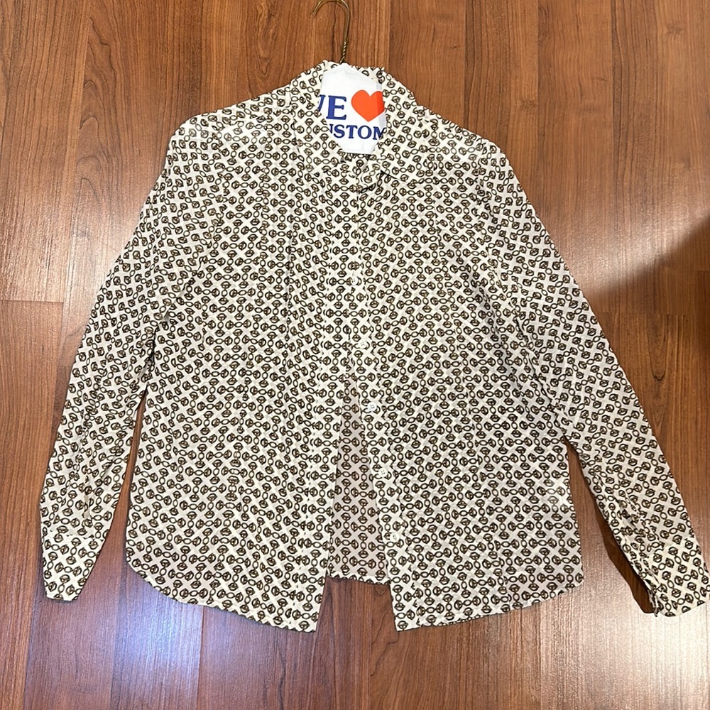 tory burch silk button down shirt
